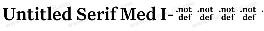 Untitled Serif Med I字体转换